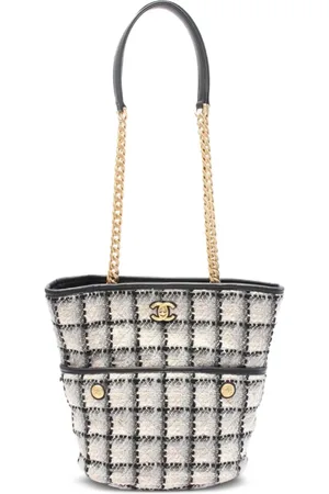 CHANEL Sac porté épaule Coco Mark en tweed (vers 2021)