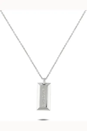 Bvlgari Collier Ingot Bar en or blanc 18ct