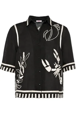 ERES Chemise brodée à manches courtes