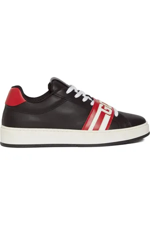 GCDS Baskets en cuir à logo embossé