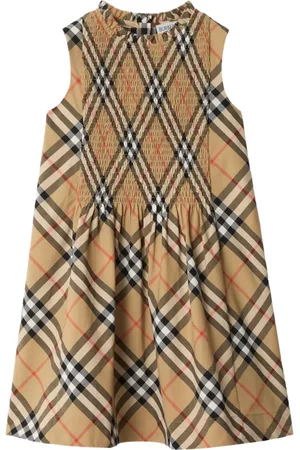 Burberry Robe en popeline à carreaux