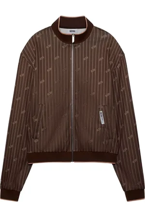 GCDS Veste zippée à fines rayures