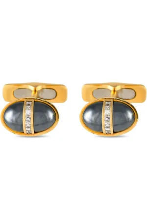 Bvlgari Boutons de manchette en or 18ct sertis d