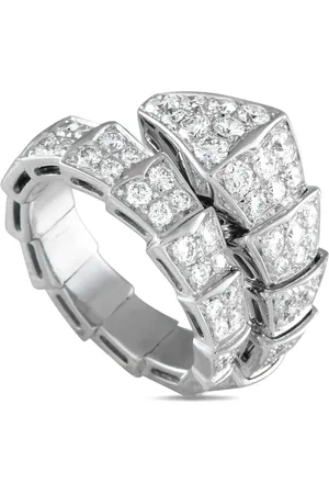 Bvlgari Bague Serpenti en or blanc 18ct pavée de diamant