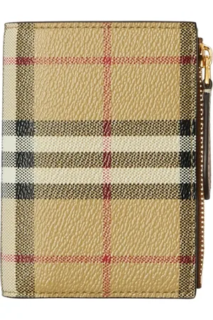 Burberry Petit portefeuille pliant à carreaux
