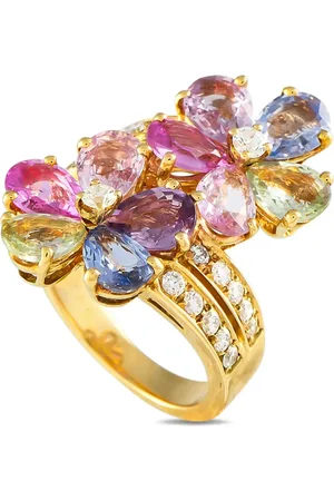 Bvlgari Bague Flower en 18ct sertie de saphir et de diamant
