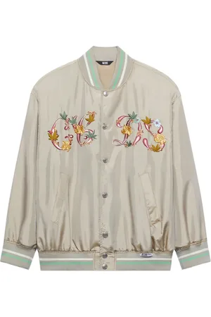 GCDS Veste bomber à fleurs brodées
