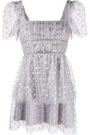 Self-Portrait Robe courte à sequins brodés