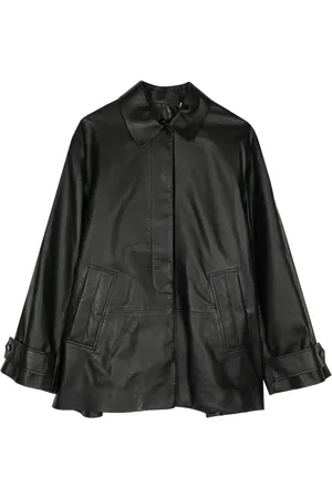 Paul Smith Veste en cuir à col pointu