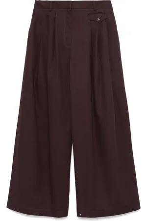 tibi Pantalon palazzo en sergé à triple plis