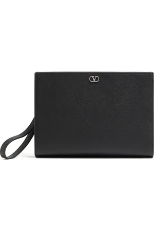 VALENTINO GARAVANI VLOGO SIGNATURE GRAINY CALFSKIN POUCH