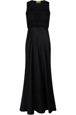 SHANGHAI TANG Robe en satin à coupe mi-longue