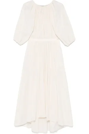 Serafini Robe longue à manches bouffantes