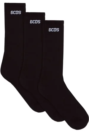 GCDS Lot de trois paires de chaussettes à logo en jacquard
