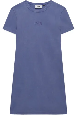 GCDS Robe en coton à coupe courte