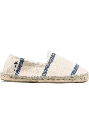 MANEBI Espadrilles en toile à détails rayés