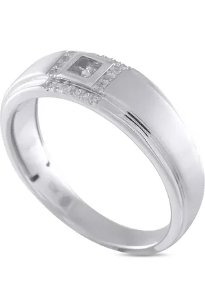 LB Exclusive Bague en or blanc 10ct sertie de diamants pre-owned
