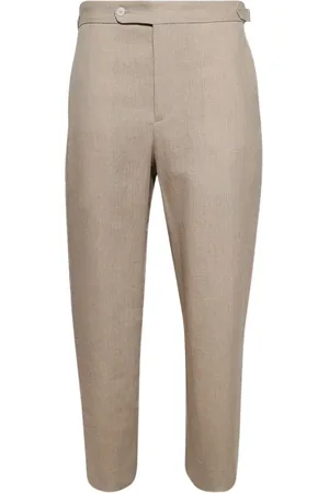 BODE Pantalon en lin à brides ceinture latérales
