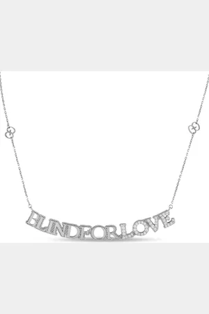 Gucci Collier Blind For Love en or blanc 18ct pavé de diamants