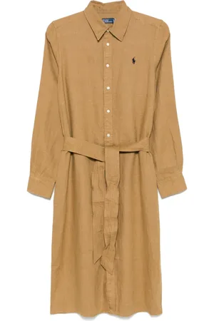 Ralph Lauren Robe en lin à coupe mi-longue
