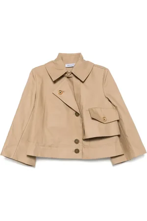 DICE KAYEK Trench crop à design plissé au dos