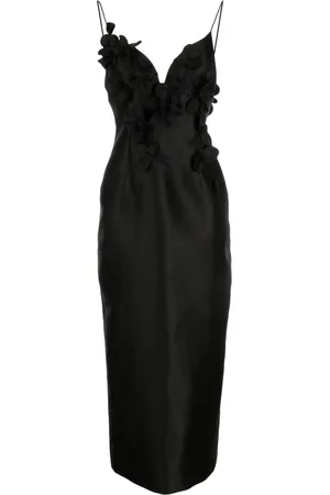 Acler Robe Isla Column mi-longue au fini satiné