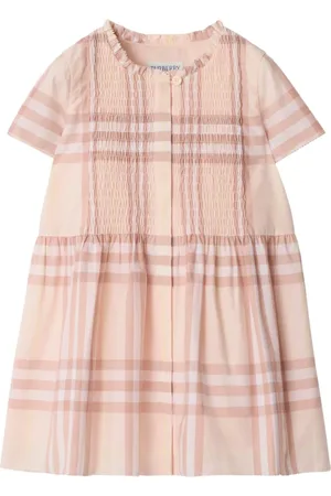 Burberry Robe en coton à carreaux