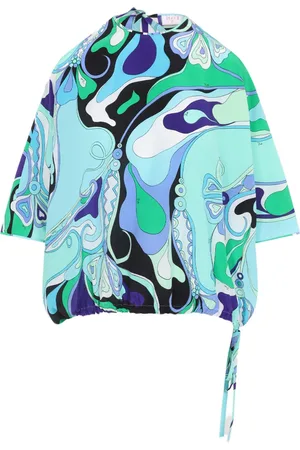 Puccini Blouse en soie à imprimé Orchid