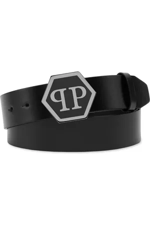 Philipp Plein Ceinture en cuir à logo Hexagon