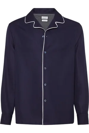 Brunello Cucinelli Chemise à bords contrastants