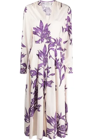 FORTE FORTE Robe-chemise plissée à fleurs
