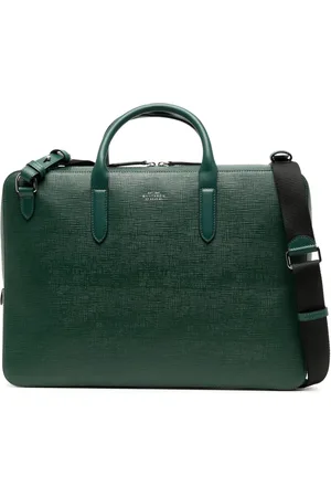 SMYTHSON Porte-documents fin Panama en cuir