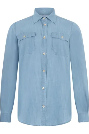 Boglioli Chemise en jean à boutonnière