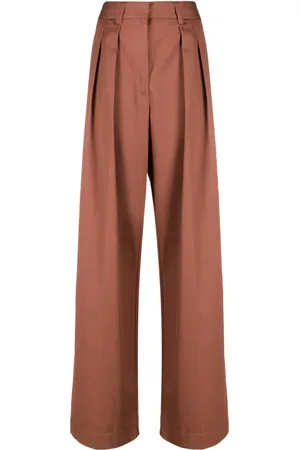 FORTE FORTE Pantalon ample en coton à plis
