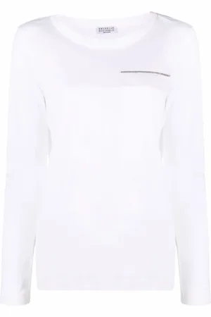 Brunello Cucinelli T-shirt à ornements métalliques