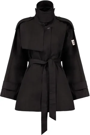 afterlabel Veste ceinturée à patch logo