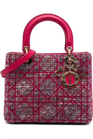 Dior Sac à bandoulière Lady Dior médium en tweed Macrocannage (2012)