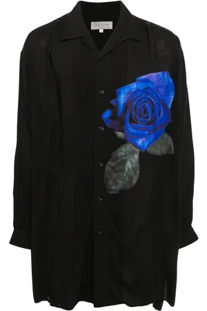 YOHJI YAMAMOTO Chemise fleurie à manches longues