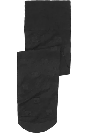 Ganni Chaussettes à logo transparent brodé