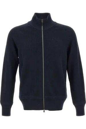 KANGRA CASHMERE Pull M-Martello à fermeture zippée