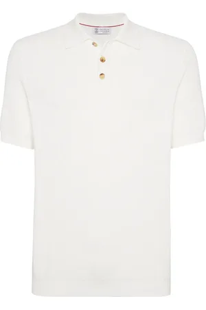 Brunello Cucinelli Polo en maille nervurée