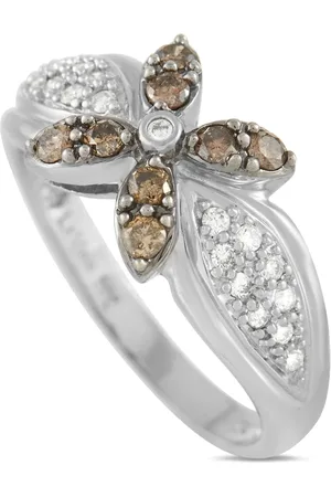 Le Vian Bague Flower en or blanc 18ct pavée de diamant