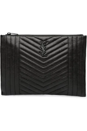 Saint Laurent Pochette zippée Document Holder Monogram en peau d
