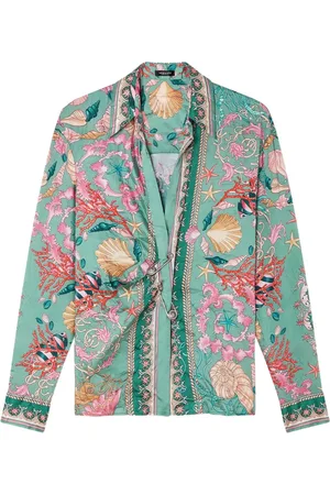 VERSACE Jupe portefeuille à fleurs