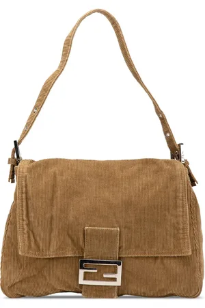 Fendi Sac porté épaule Mamma Forever en velours côtelé (2010-2024)