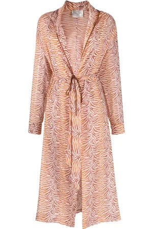 FORTE FORTE Manteau ceinturé à imprimé tigre