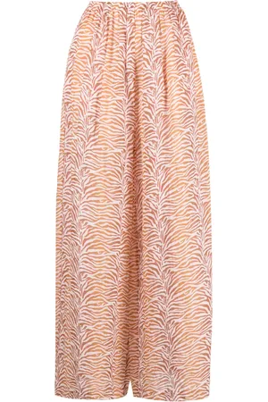 FORTE FORTE Pantalon ample à imprimé zébré
