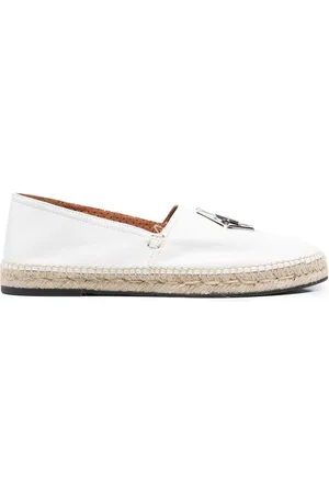 Philipp Plein Espadrilles en cuir à plaque logo