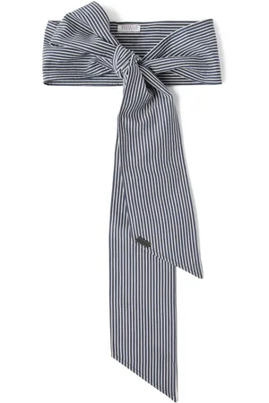 Brunello Cucinelli Foulard en popeline à ornements métalliques