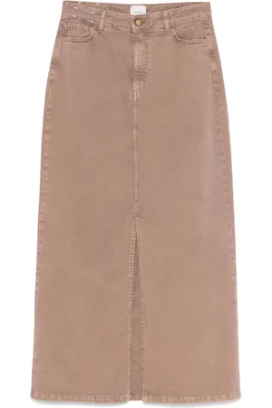 ALYSI Jupe longue à patch logo